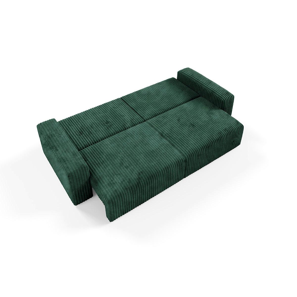 SOFA Angela 3 Sitzplätze Tannengrün - Grün, Holz (252/86/105cm) - Petits-meubles