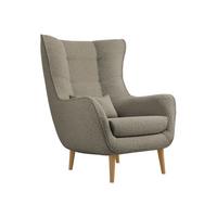 SESSEL Estjano Boucle - Hellbraun/Beige, Holz/Textil (80/106/95cm) - MIRJAN24