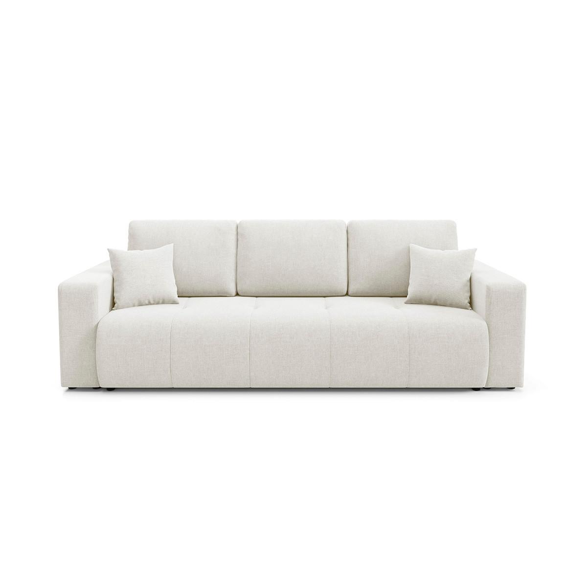 SOFA Giulia 3 Sitzplätze Weiß - Weiß, Holz (244/82/102cm) - Petits-meubles