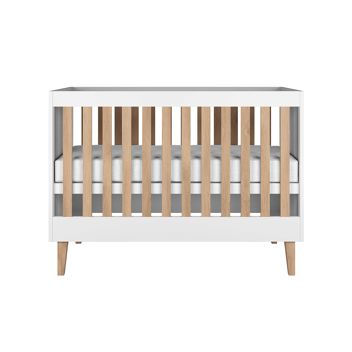 BABYZIMMER 2-teilig Kubi Weiß - Weiß, Holzwerkstoff (66/90/124cm) - Petits-meubles