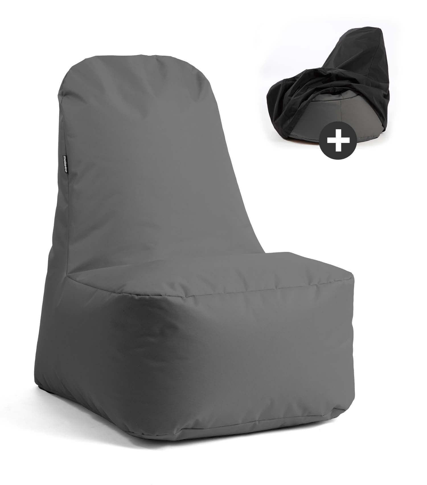 OUTDOOR SITZSACK mit Hülle Der Däumchendreher - Anthrazit, Textil (60/86/85cm) - Mokebo