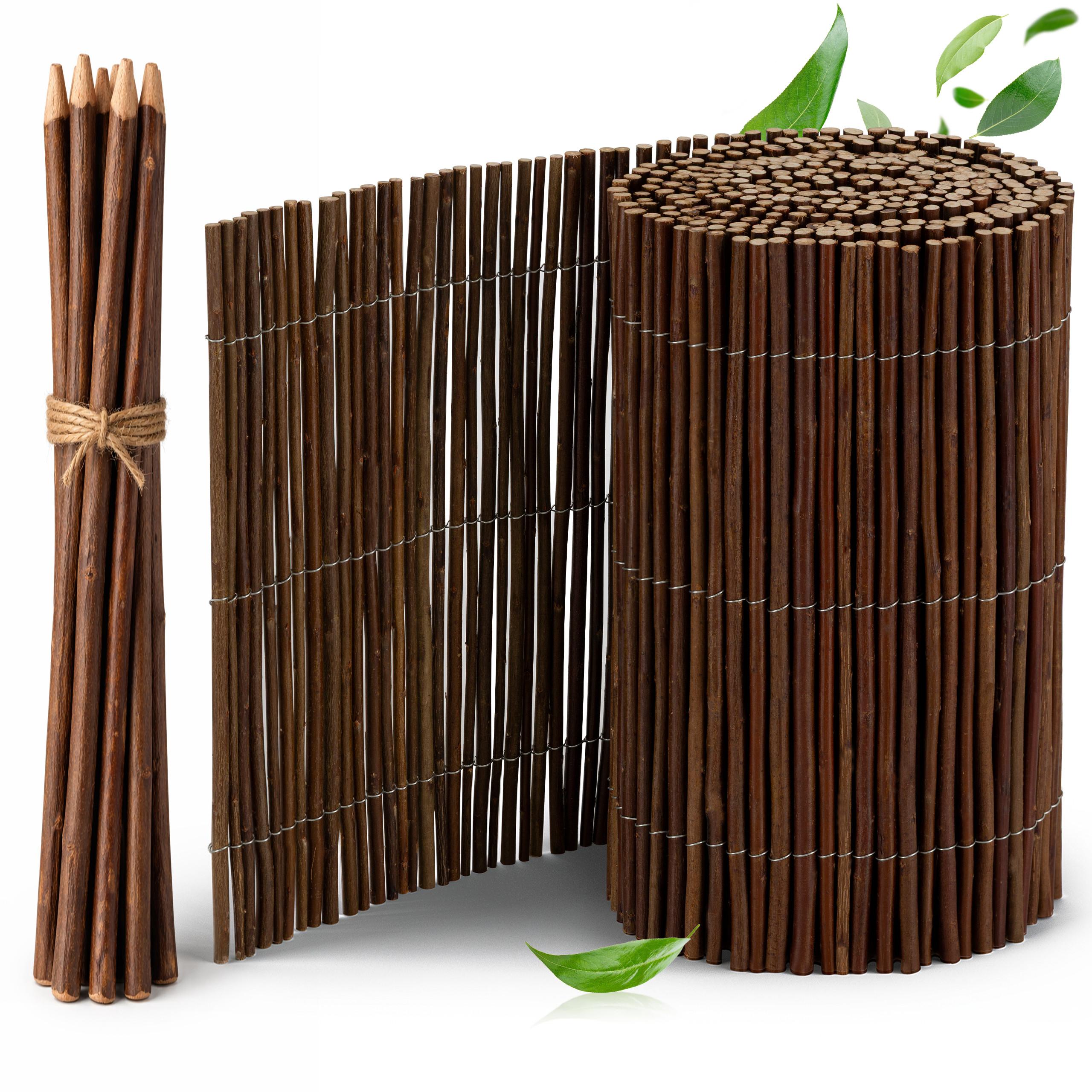 BEETEINFASSUNG SolVision WB79 30x300cm Weide mit 7 Pflöcken 40 cm - Naturfarben, Holz (40/300cm) - Sol Royal