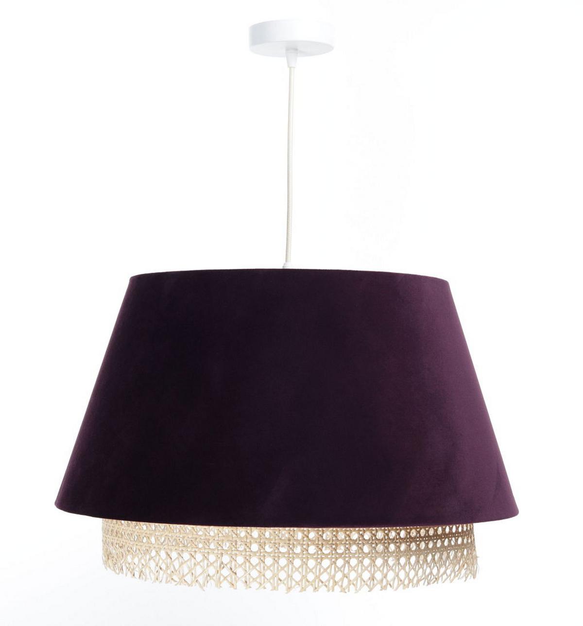 HÄNGELEUCHTE Lila 50/32 cm - Lila, Naturmaterialien (50/1.3/32cm) - ONZENO