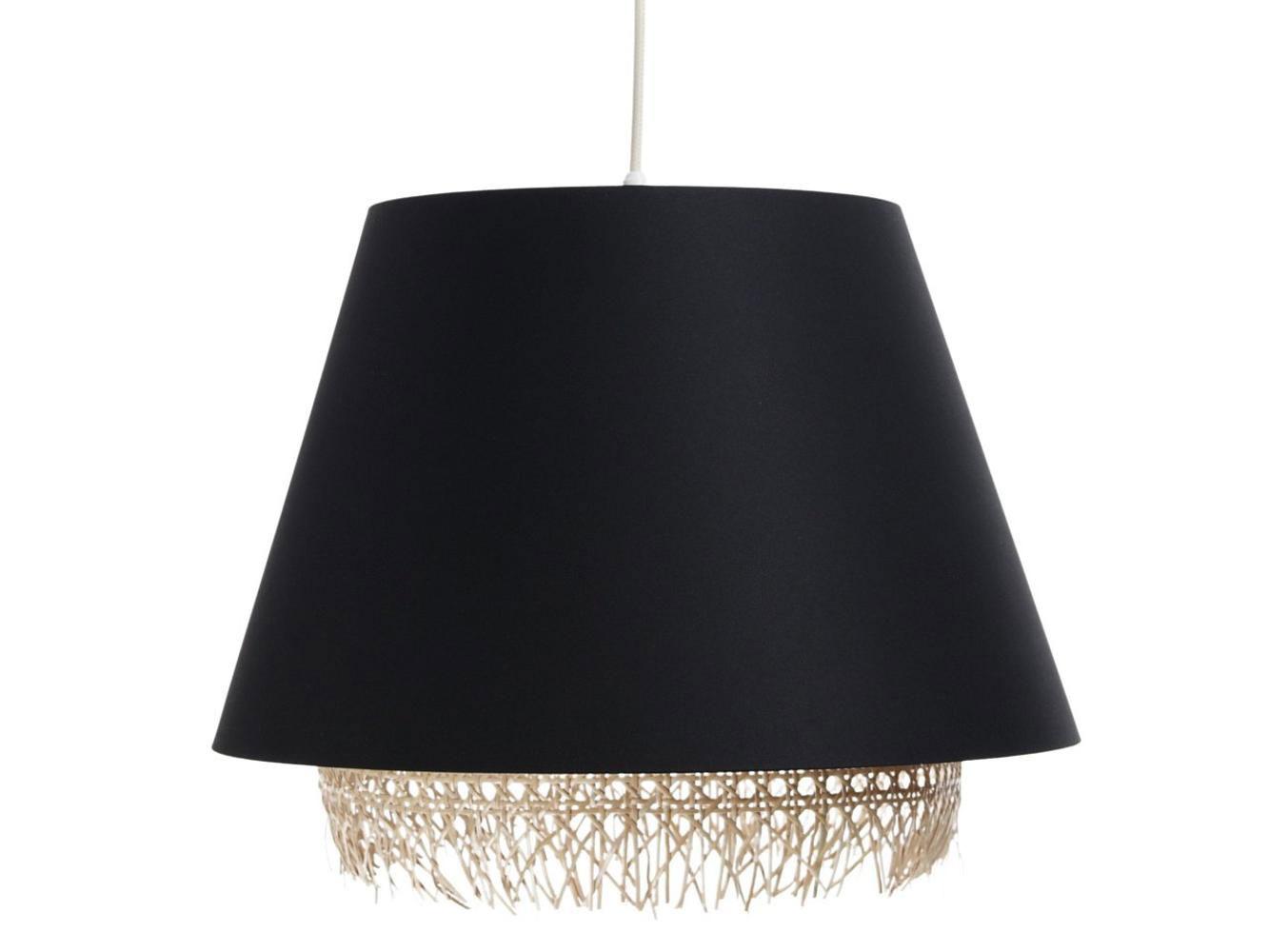 HÄNGELEUCHTE Schwarz 40/32 cm - Schwarz, Naturmaterialien (40/1.3/32cm) - ONZENO