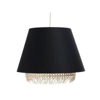 HÄNGELEUCHTE Schwarz 40/32 cm - Schwarz, Naturmaterialien (40/1.3/32cm) - ONZENO
