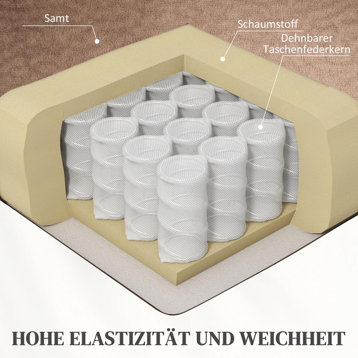 FERNSEHSESSEL mit Aufstehhilfe Elektrisch Relaxsessel mit Liege-/Massagefunktion - Schwarz/Braun, Textil/Metall (93/110/90cm) - HOMCOM