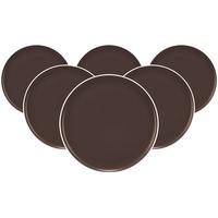 SPEISETELLER Sento Home Pure Colors Chocolate Brown ø 27,6 cm 6er Set - Dunkelbraun, Keramik (27.6cm) - Seltmann Weiden
