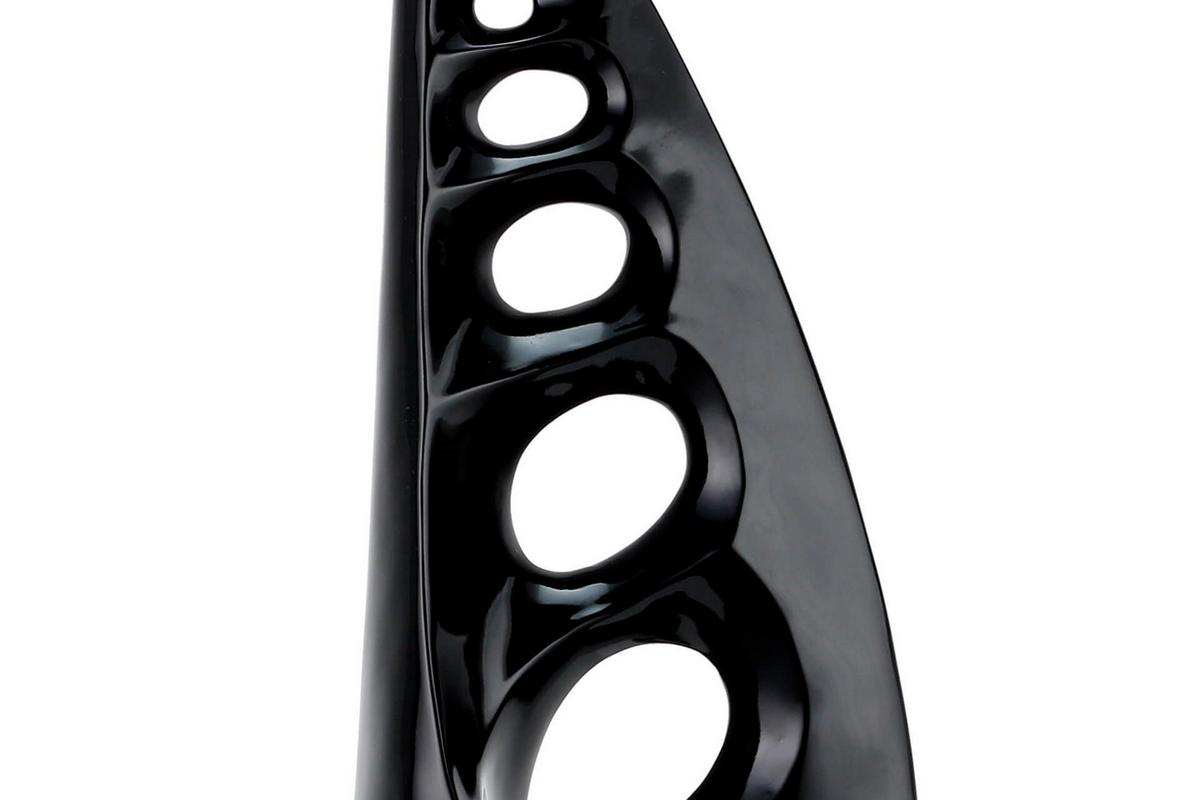 SKULPTUR Schwarz 15/56 cm - Schwarz, Stein (2.75/56/15cm) - KUNSTLOFT