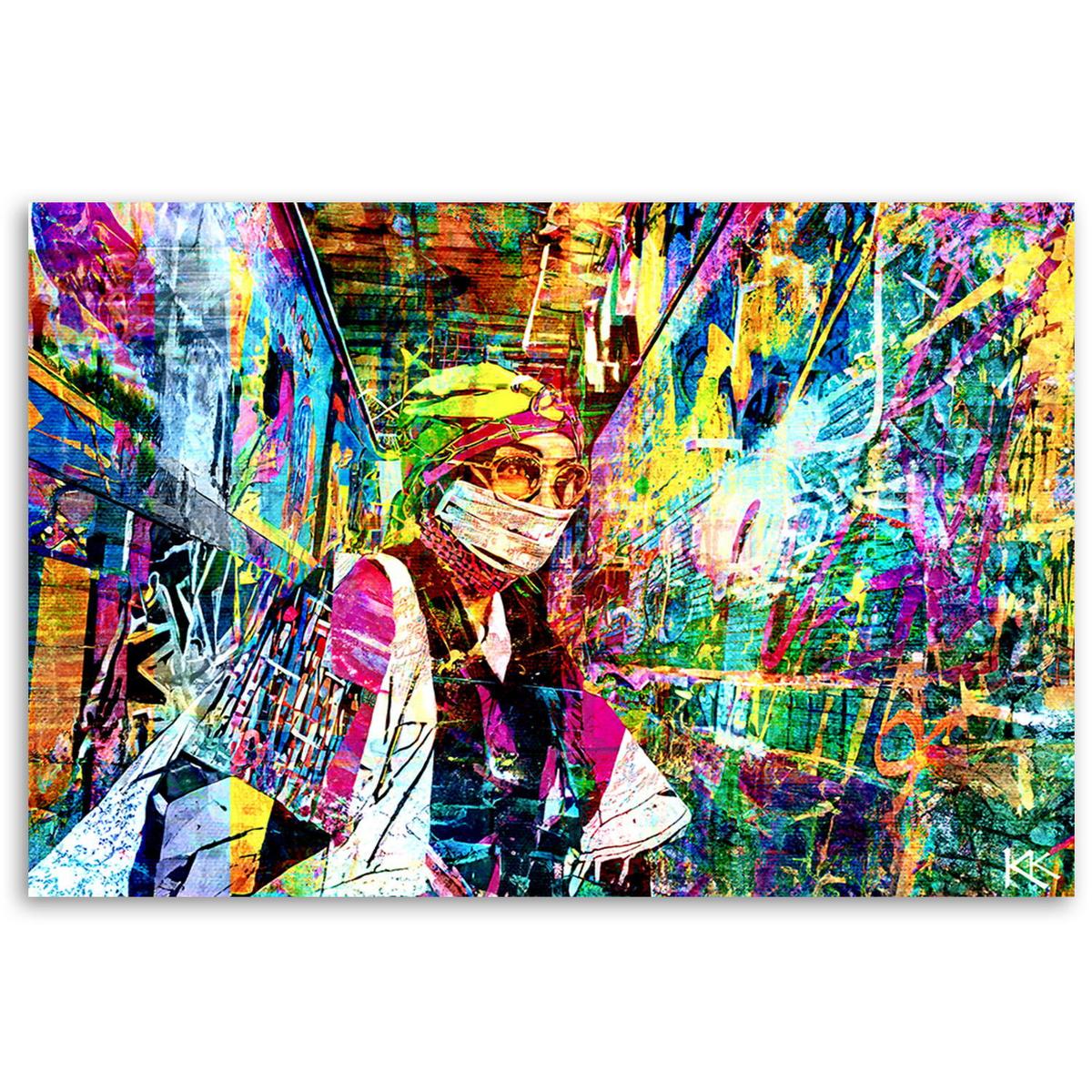 KUNSTDRUCK Lila 100/70 cm - Lila, Textil (100/70cm) - KUNSTLOFT