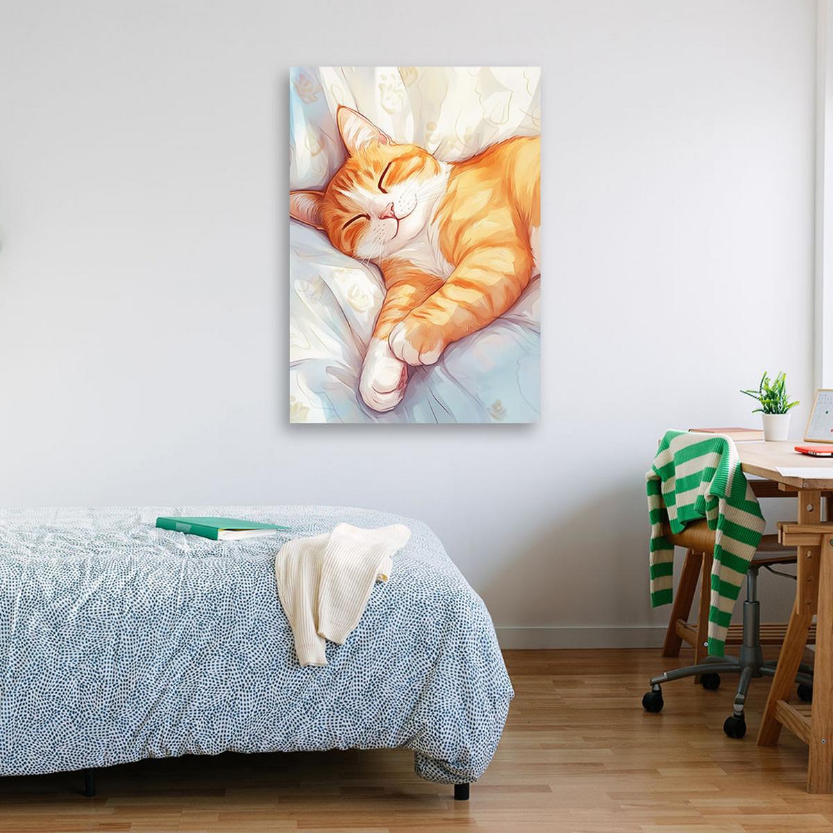 LEINWANDBILD Tiere 60x90cm - Orange, Textil (60/90cm) - Feeby