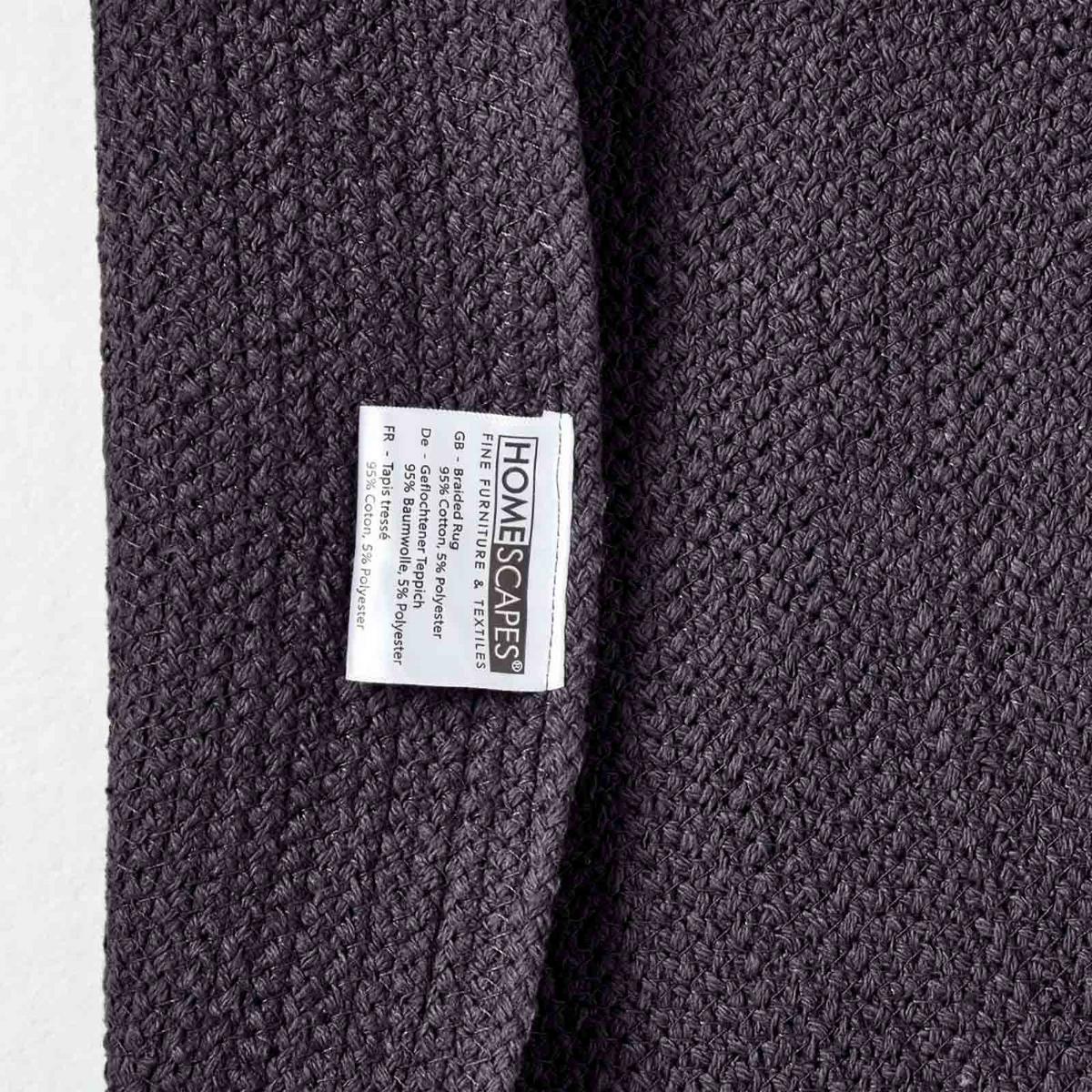 TEPPICH geflochten rund 150 cm - Schwarz, Textil (150/150cm) - Homescapes