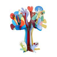 DEKOFIGUR Abstrakter Baum 35/38 cm - Multicolor, Wellpappe (35/38/35cm) - Studio Roof