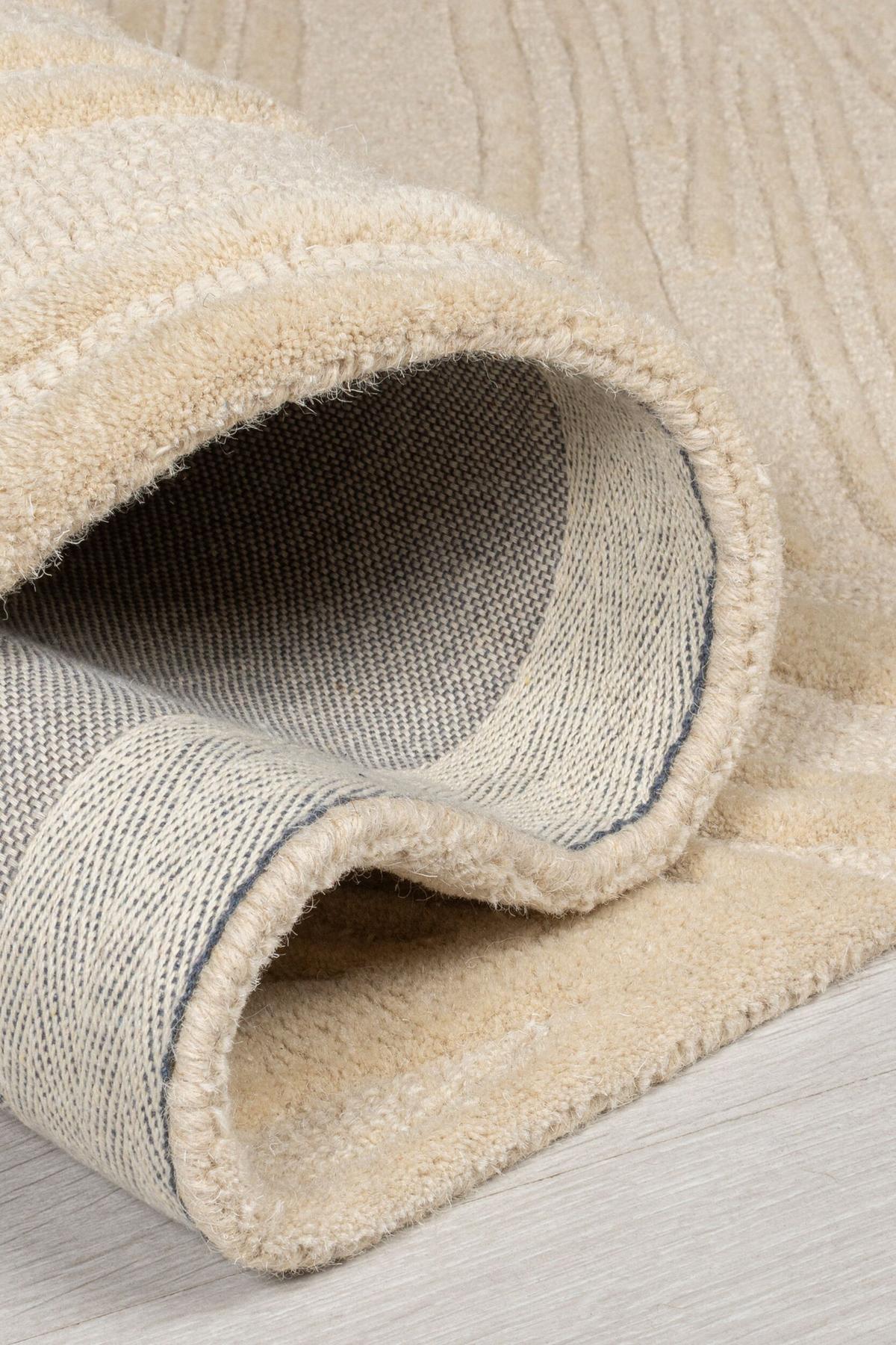 WOLLTEPPICH LEVEN, floral, Beige, 200 x 290 cm - Beige, Textil (290/200cm) - KADIMA DESIGN