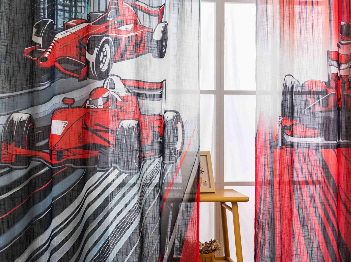 VORHANG 2ER SET SEOUL HxB 245x140 cm Racing - Rot, Textil (140/245cm) - Gardinenbox