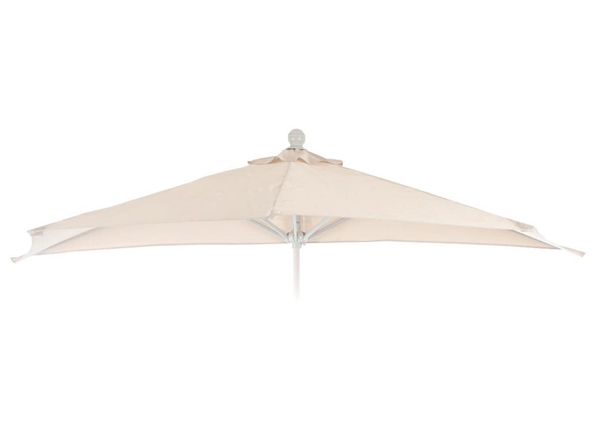 ERSATZ-BEZUG SONNENSCHIRM HALBRUND Cremeweiß - Weiß, Textil (285/145cm) - MCW