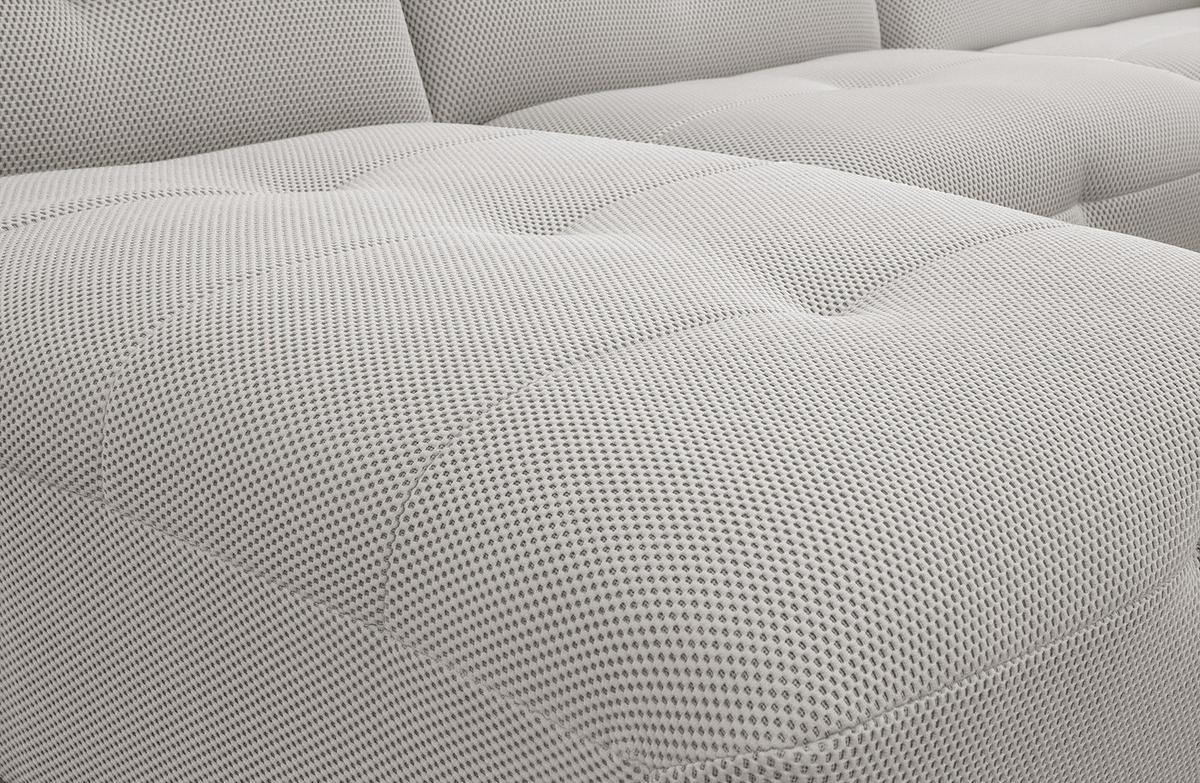 ECKSOFA TRENTO 4-Sitzer, ecru - Ecru/Schwarz, Holzwerkstoff/Kunststoff (165/262cm) - Wozimo
