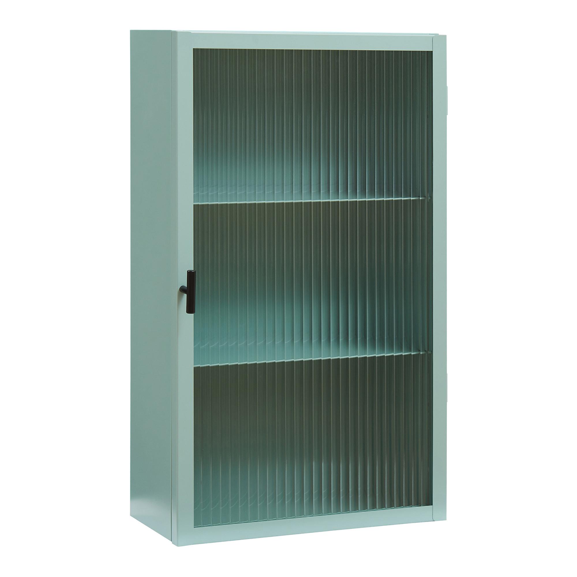 WANDSCHRANK Zundert - Mintgrün, Glas/Metall (35/60/15cm) - [en.casa]