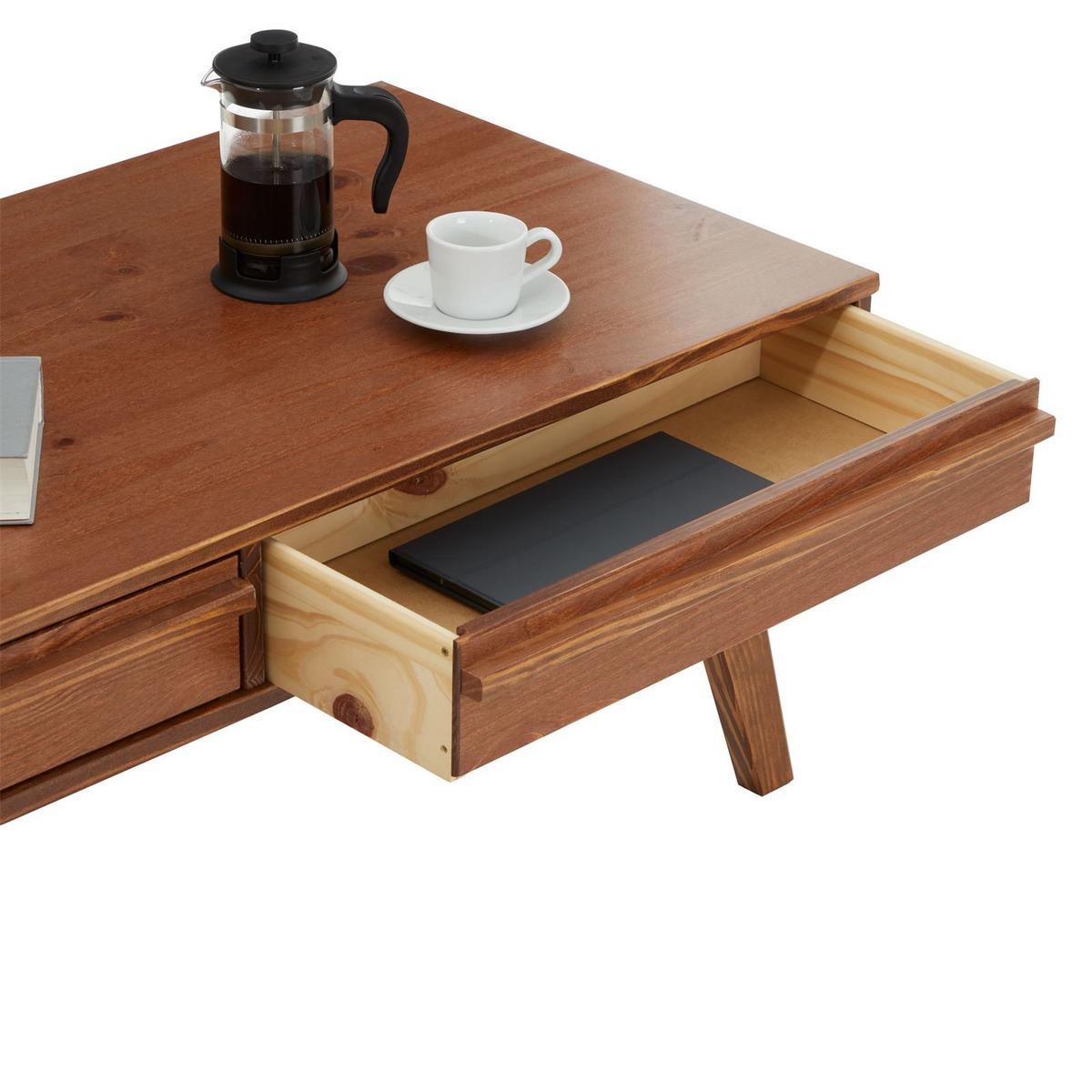 COUCHTISCH JONA Kastanie - Kastanienfarben, Holz (50/110/42cm) - IDIMEX