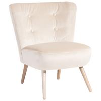 SESSEL Kassi Bezug Samtvelours Buche natur / creme - Weiß, Kunststoff (69/80/68cm) - 58aufmkessel