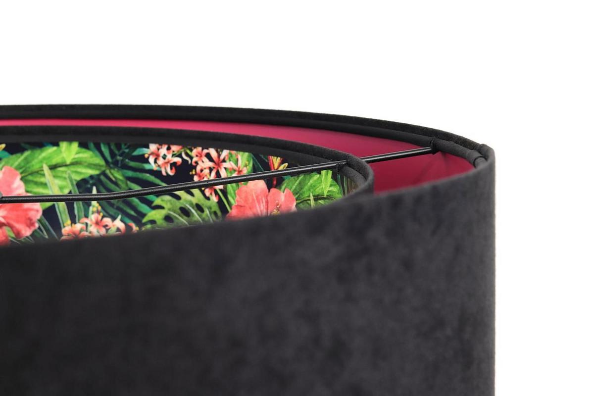 HÄNGELEUCHTE Rosa 50/23 cm - Schwarz, Kunststoff (50/1.3/23cm) - ONZENO