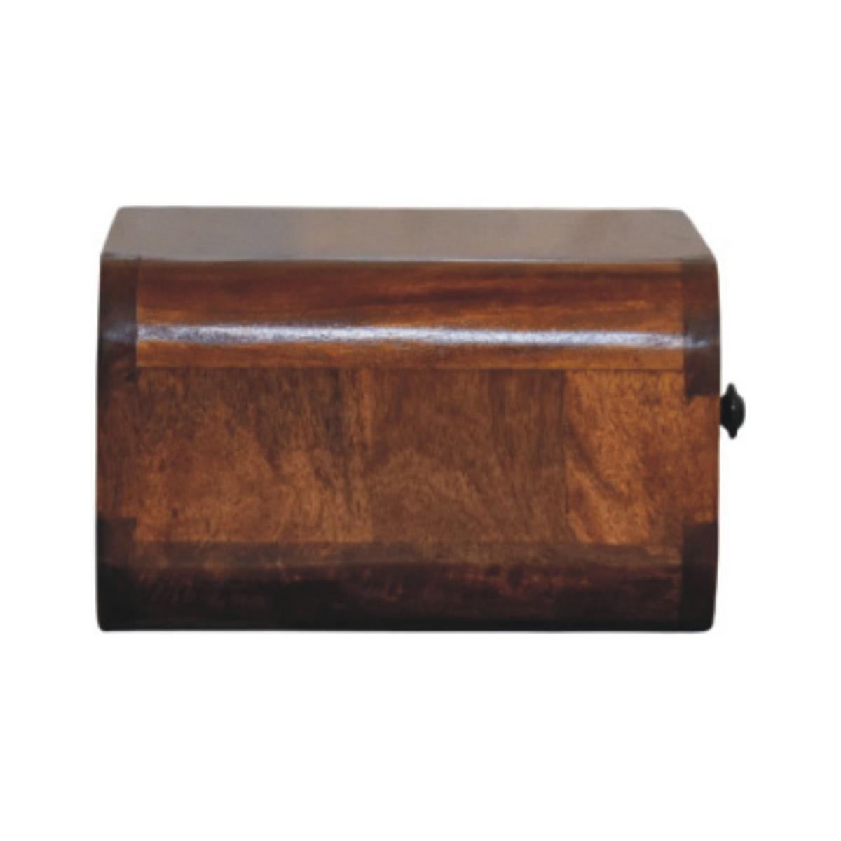 NACHTTISCH Avora Wandmontiert mit 1 Schublade, Braun - Messingfarben/Braun, Holz/Metall (30/15/25cm) - Artisan Furniture