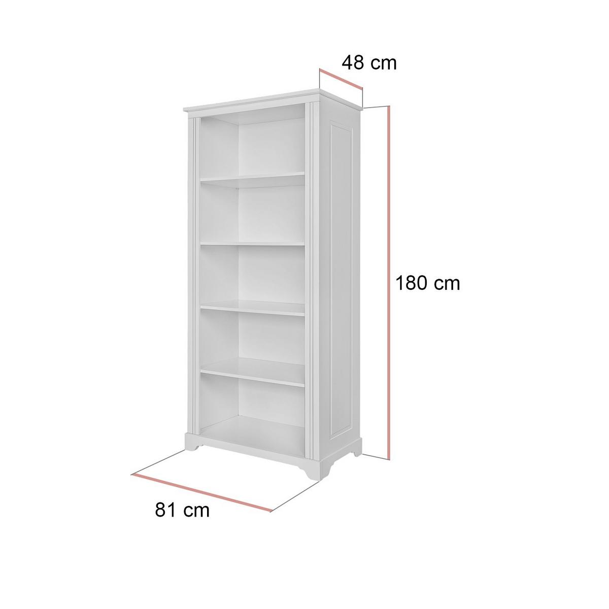 WALL Shelf TWINKLE für das Kinderzimmer Weiß matt - Weiß, Holzwerkstoff (81/180/48cm) - Lookway