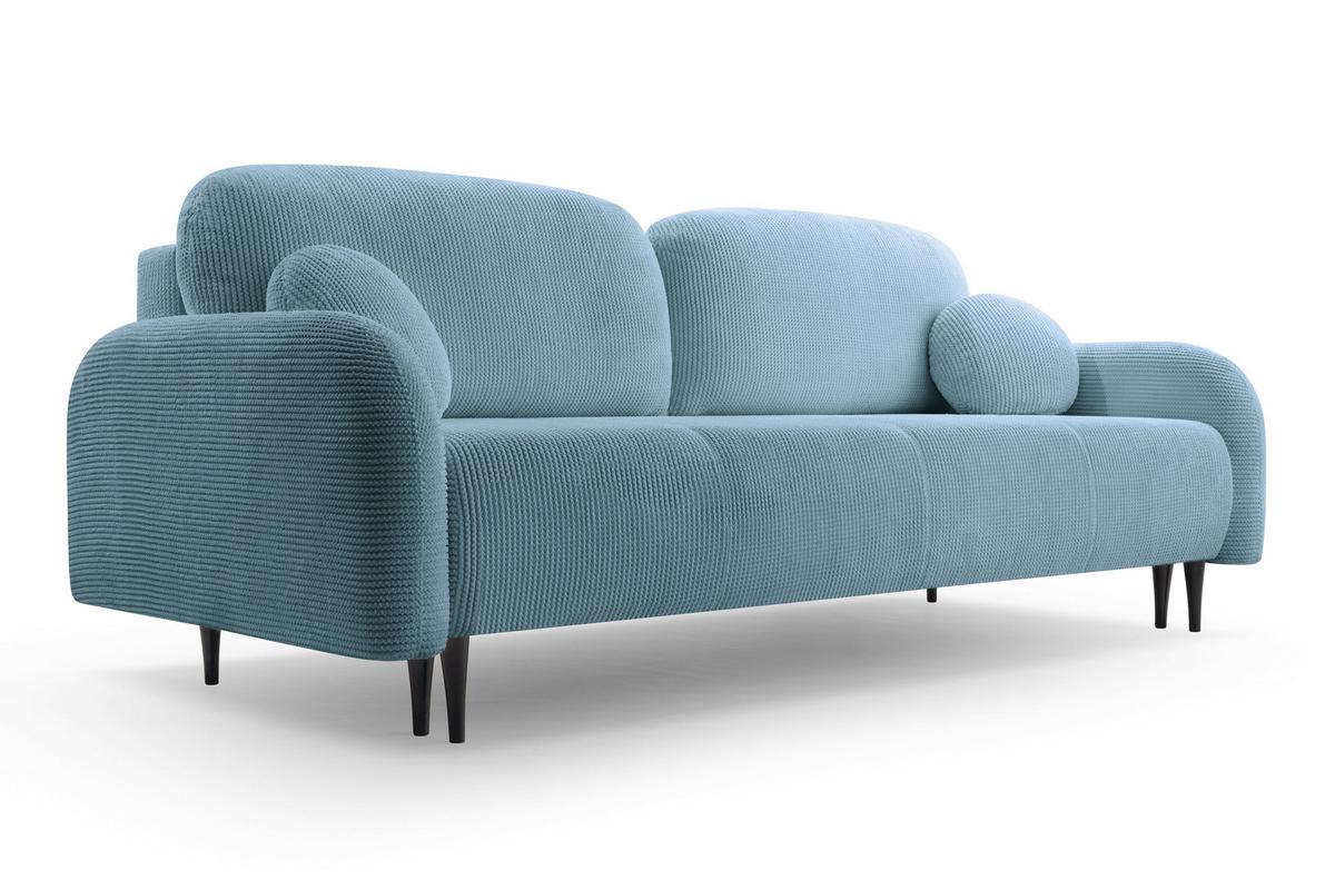 BETTSOFA VIVO Grün Geflochtener Stoff mit Schlaffunktion - Grün, Holz (230/95/102cm) - MASSENO