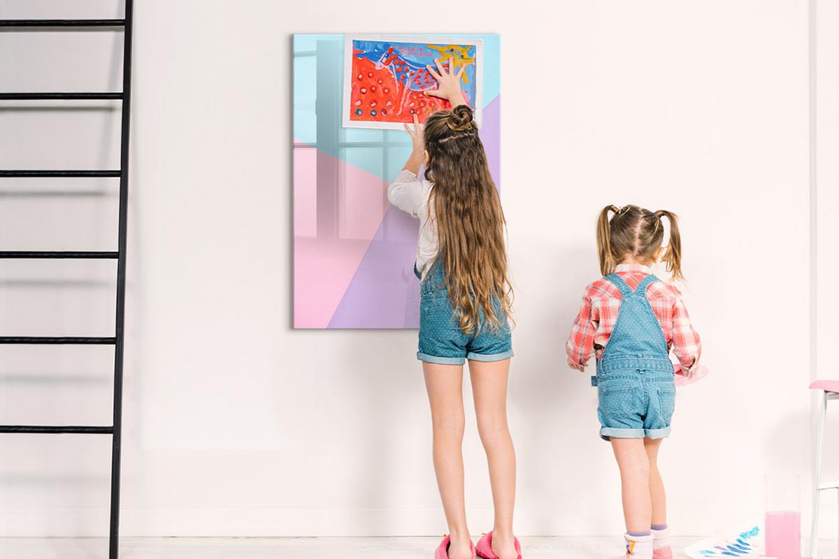MAGNETTAFEL 100x70 Pastellmuster - Multicolor, Glas (120/60/0.4cm) - TULUP