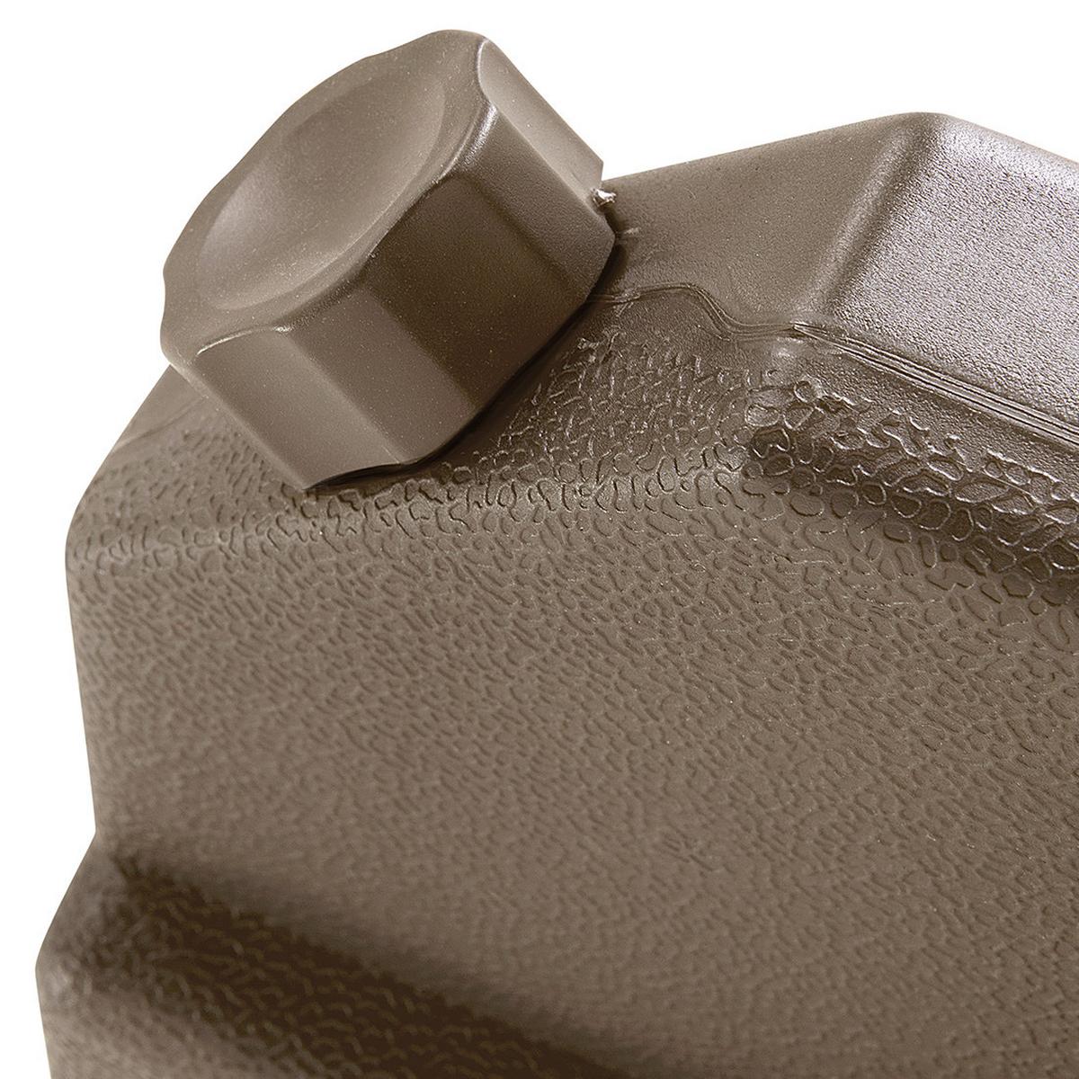 BESCHWERUNGSPLATTEN für Sonnenschirmständer braun 4 Stück befüllbar Caria - Braun, Textil (52/52cm) - Beliani