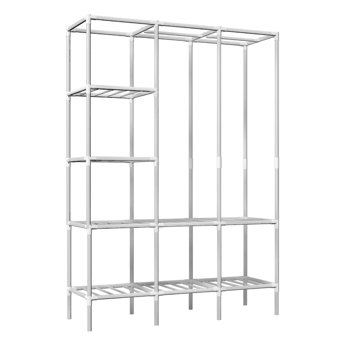 XXL-KLEIDERSCHRANK 178x128x44,5 cm - Grau, Metall (44.5/178/128cm) - eyepower