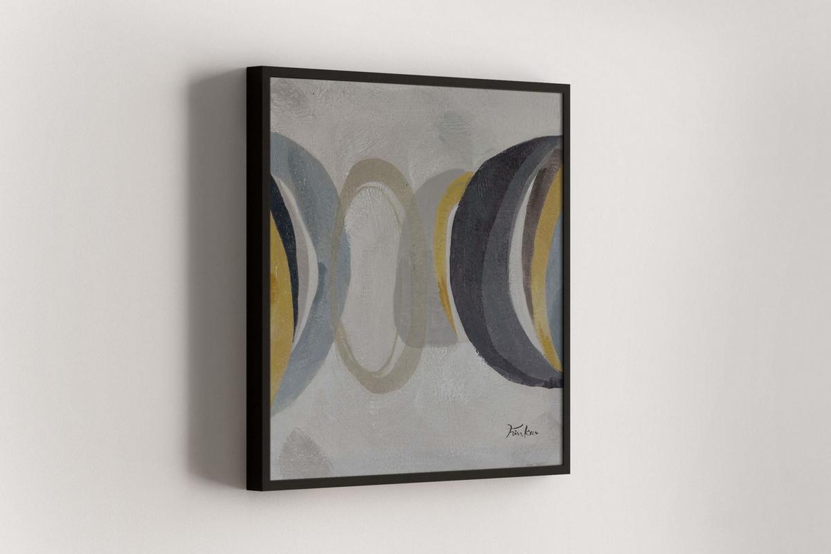 ACRYLBILD HANDGEMALT 40/40 cm - Beige/Grau, Holz/Textil (40/40cm) - KUNSTLOFT