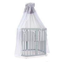 BABYBETT GREY, 7in1 mit Matratze - Grau, Holz (73/123cm) - waldin