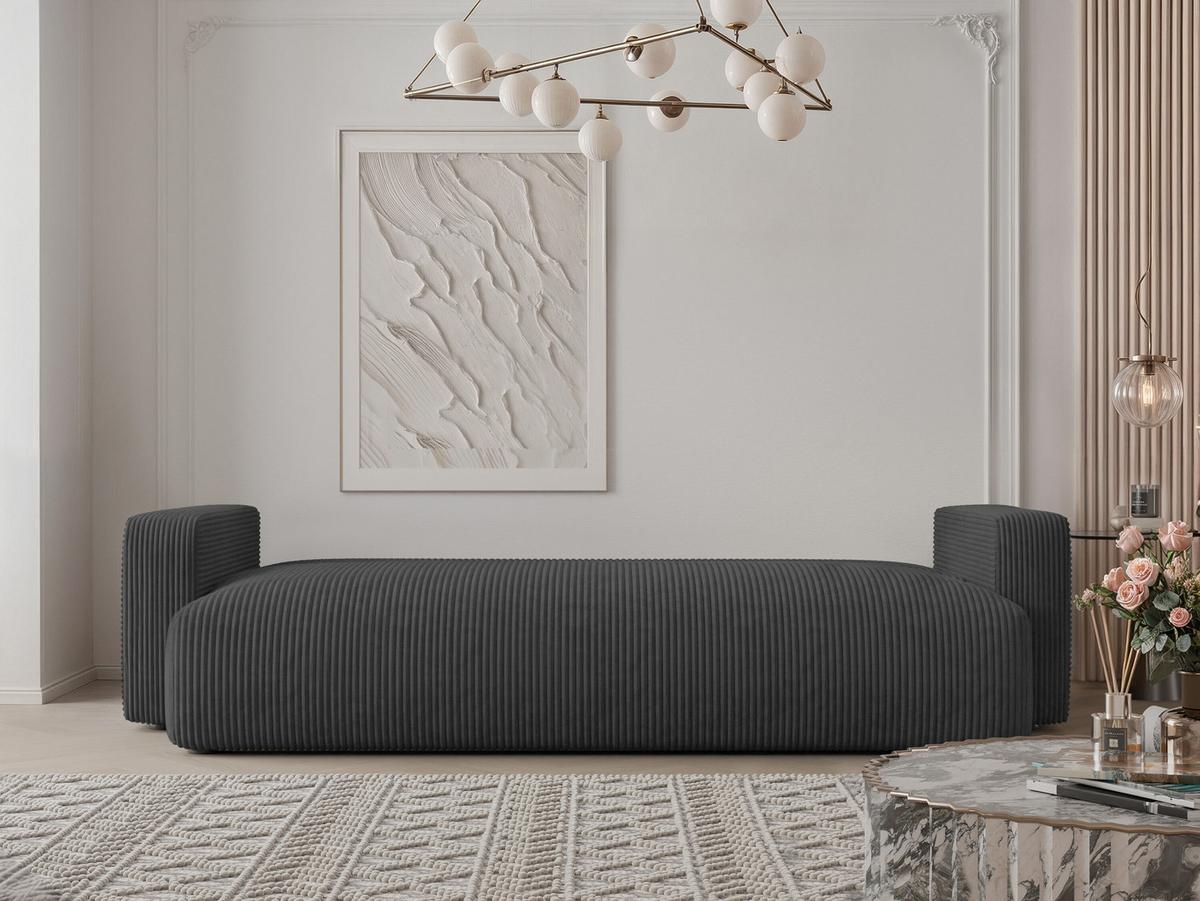 SOFA mit Schlaffunktion, Anthrazit - Anthrazit, Holzwerkstoff (246/79/93cm) - Idohome