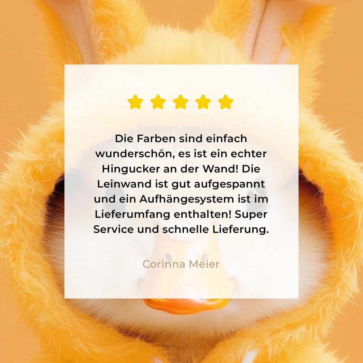 LEINWANDBILD Osterhase - Kostüm - Ente Wanddeko 40x60 cm - Gelb, Textil (40/60cm) - MuchoWow