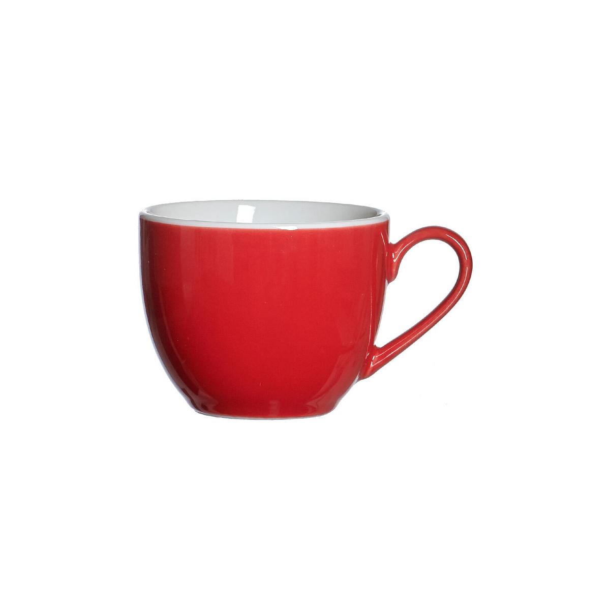 ESPRESSOTASSEN UND -UNTERTASSEN Doppio Rot 80 ml 6er Set - Rot, Keramik (12/7/12cm) - Ritzenhoff Breker