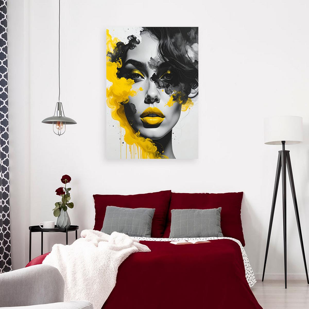 LEINWANDBILD Menschen & Charaktere 80x120cm - Gelb, Textil (80/120cm) - Feeby