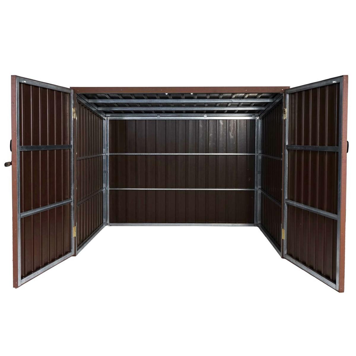 MÜLLTONNENVERKLEIDUNG Braun - Braun, Metall (213/172/160cm) - MCW
