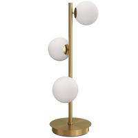 TISCHLAMPE mit 3 Kugelschirmen G9-Fassungen Messing - Messingfarben, Metall (24/24/53cm) - HOMCOM