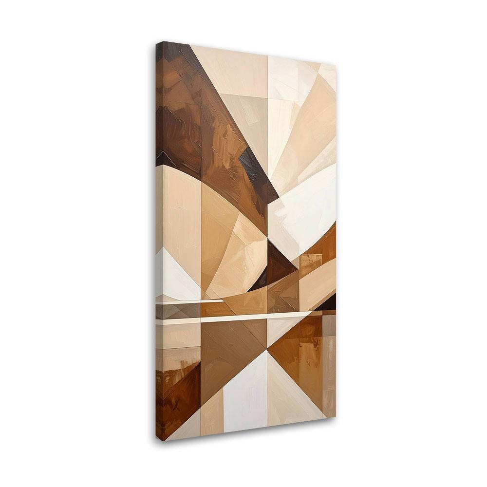 LEINWANDBILD 3D und geometrisch 40x80cm - Beige, Textil (40/80cm) - Feeby