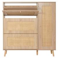 RATTAN-SCHUHKIPPER Braun - Braun, Holz (120/127/24cm) - MCW