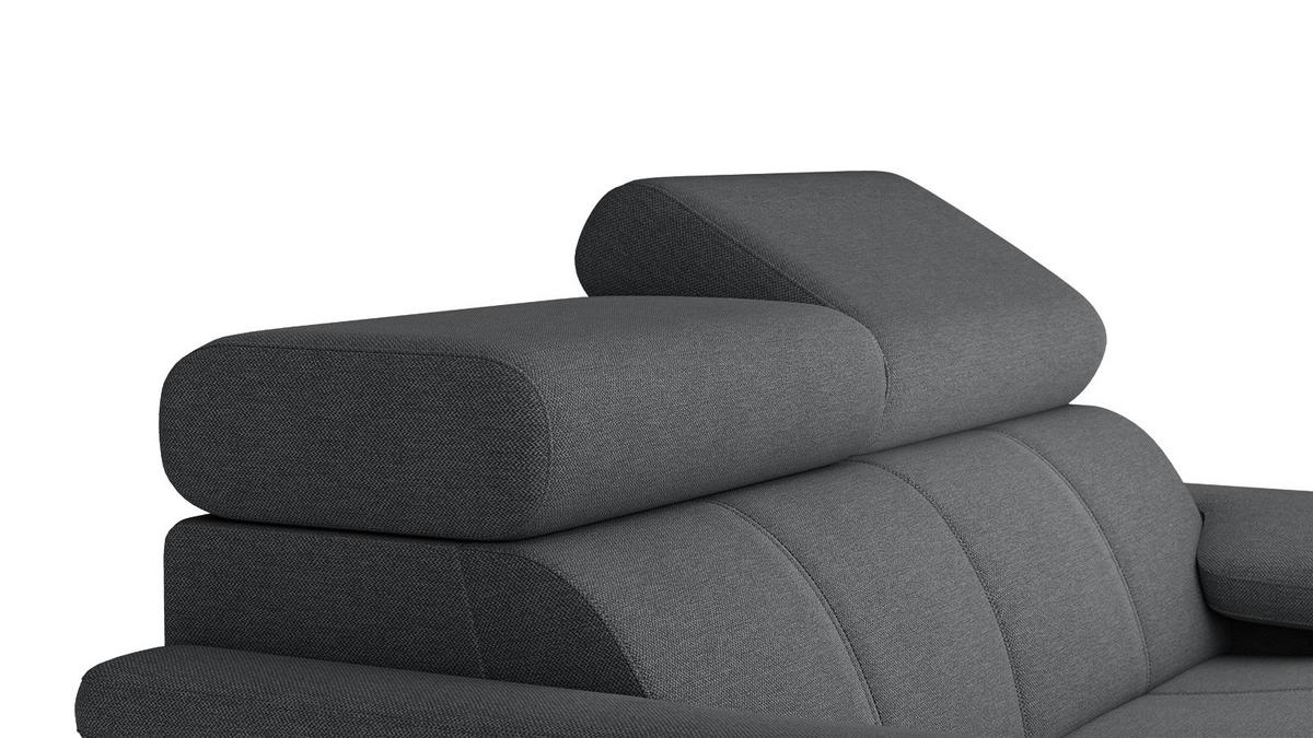 SOFA TAUNUS 2-Sitzer, dunkelgrau - Dunkelgrau/Schwarz, Holzwerkstoff/Textil (141/80/102cm) - Wozimo