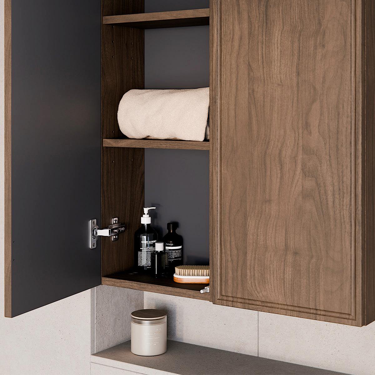 HOCHSCHRANK Elias Dunkles Holz - Braun, Holzwerkstoff (30/80/18.5cm) - Petits-meubles