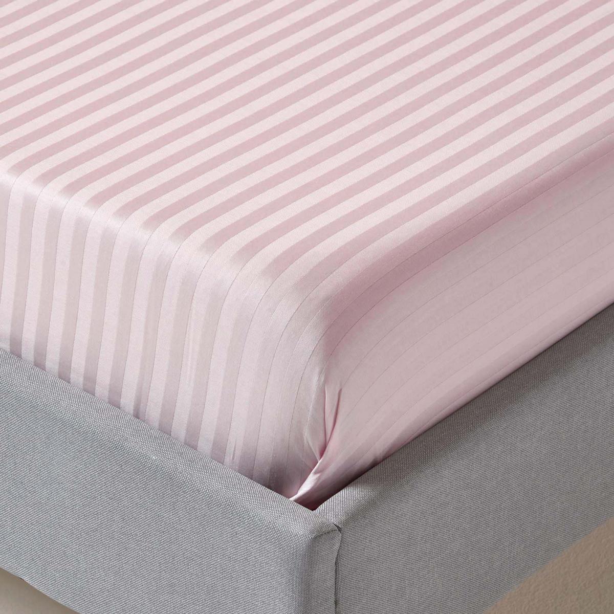 DAMAST-BETTLAKEN ohne Gummizug, 100% Ägyptische Baumwolle - Flieder, Textil (180/290cm) - Homescapes