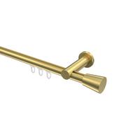 GARDINENSTANGE INNENLAUF Platon Sitra 360 cm (geteilt in 2 x 180 cm), 1-läufig, 20 mm Ø Messing-Optik - Messingfarben, Metall (360cm) - INTERDECO