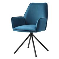 ESSZIMMERSTUHL Türkis, Schwarz - Türkis/Blau, Textil (60/86/60cm) - MCW
