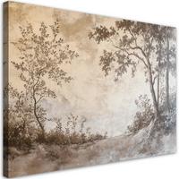 WANDBILD wald bäume natur - Beige, Textil (60/40cm) - Feeby