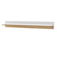 WANDBOARD weiß matt, Eiche Wotan 201 cm, Wandregal inklusive Beleuchtung - Eiche Wotan/Weiß, Holzwerkstoff (201/24/24cm) - Furn.Design