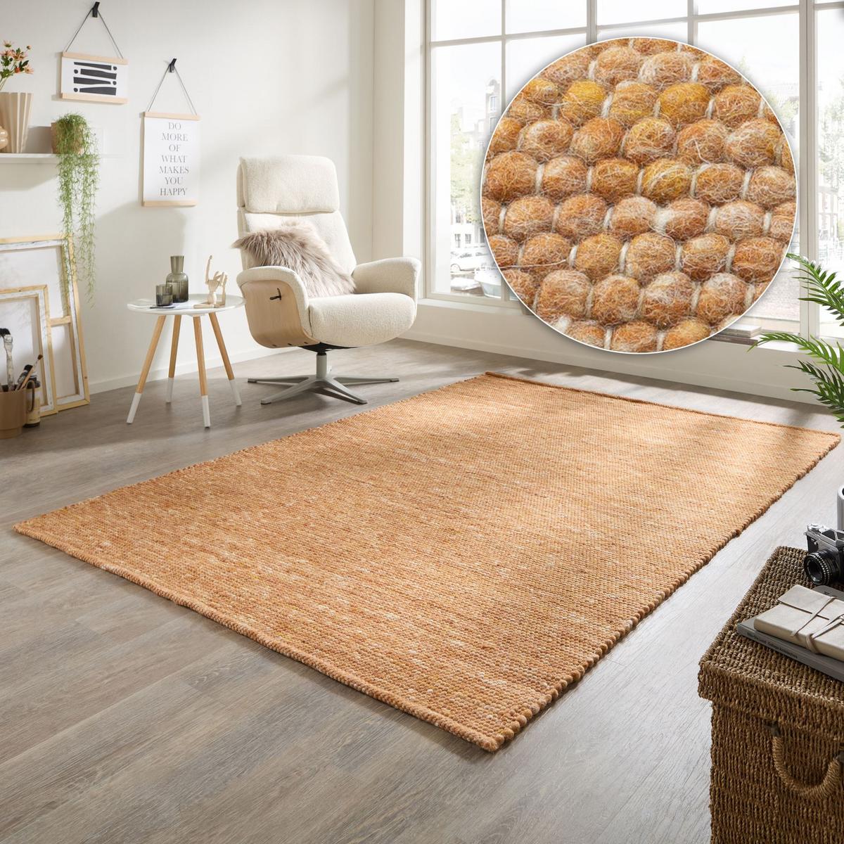 HANDWEBTEPPICH Atlas 190x250 cm - Terracotta, Textil (190/250cm) - Rug and Roll