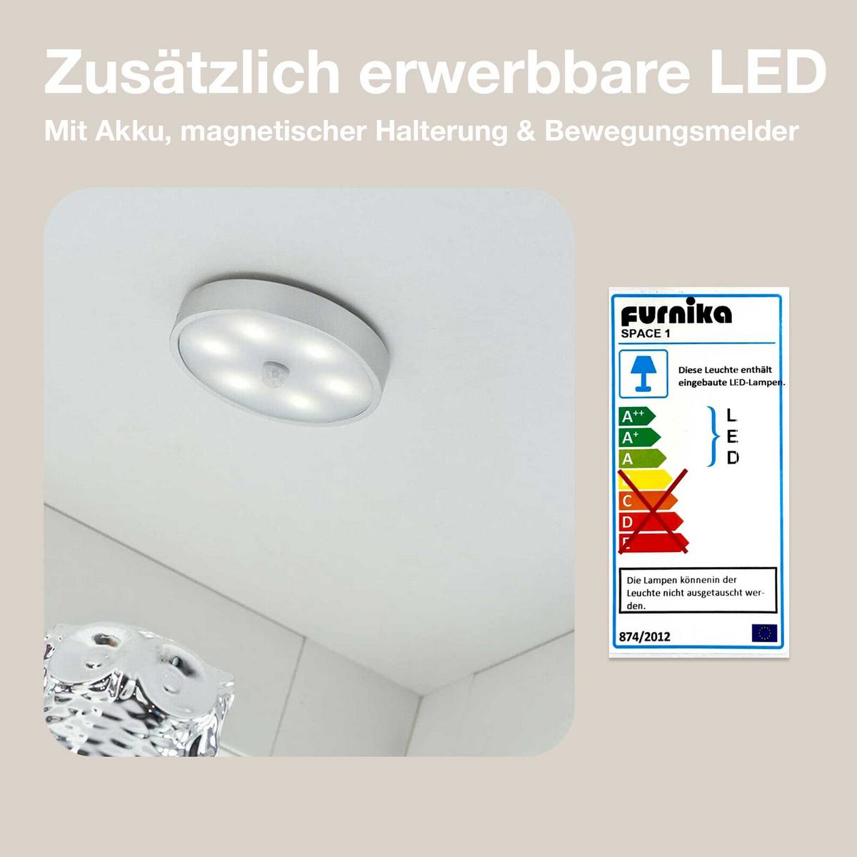 ECKVITRINE 56,5/56,5/176 cm mit Spiegel, LED & Schloss - Transparent/Silberfarben, Glas/Holzwerkstoff (56.5/176/56.5cm) - K-Möbel