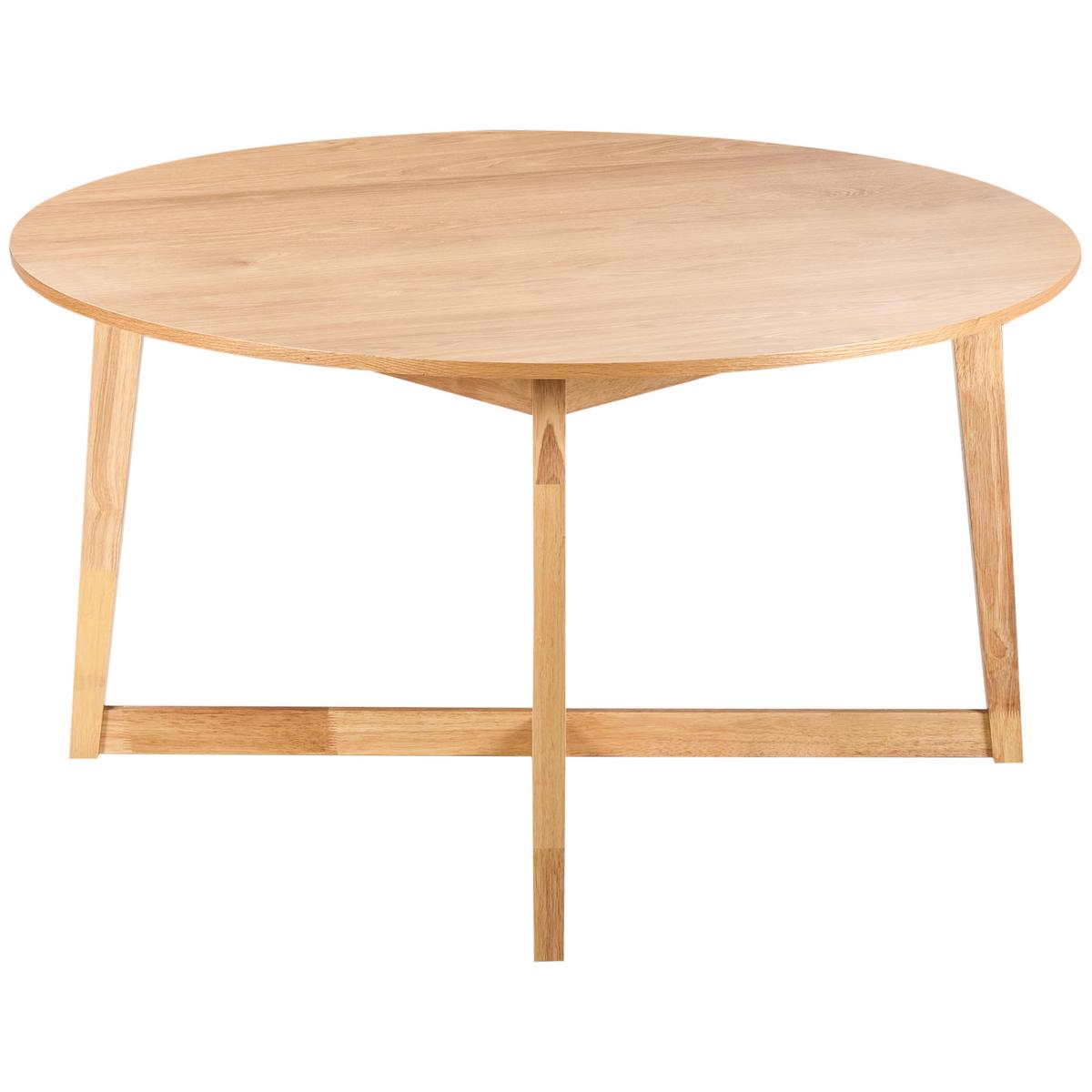 ESSTISCH Helle Eiche 140/140 cm Waipori - Braun, Holzwerkstoff (140/140/75cm) - Beliani